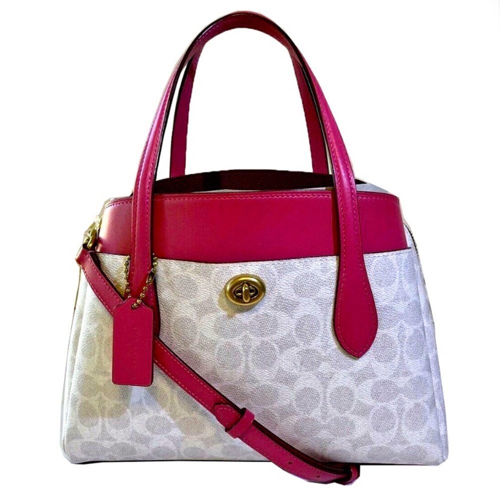 Confetti pink new coach bag. Lora carryall